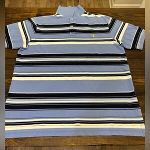 Ralph Lauren Light Blue and Black Striped Polo